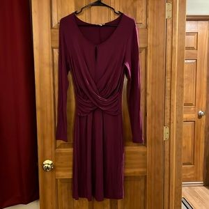 NEW Plum Key Hole Neckline Dress